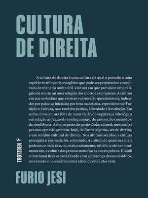 cover image of Cultura de direita